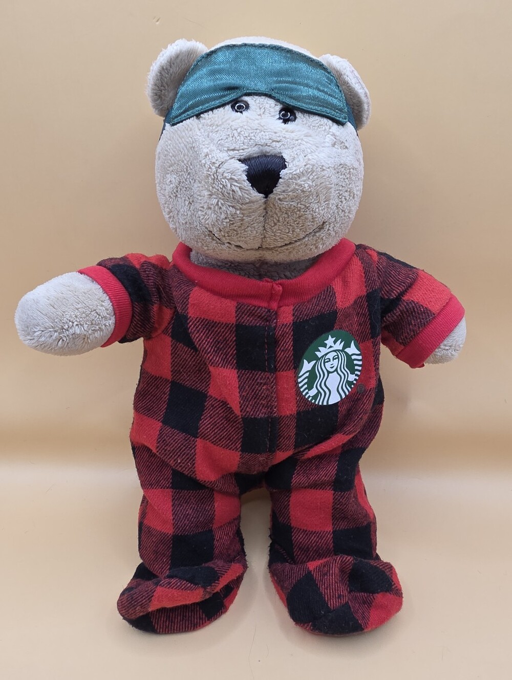 2020 Starbucks Bearista Plush Teddy Bear 9" Flannel Pajamas